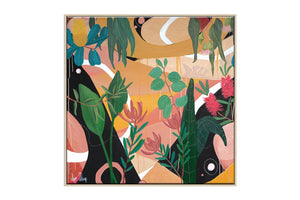 NNEKG Wild & Free Lizzie Alsop Canvas Framed Timber Wall Art (91 x 91)