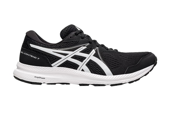 NNEKG Mens Gel Contend 7 Running Shoe (Black White Size 9.5 US)