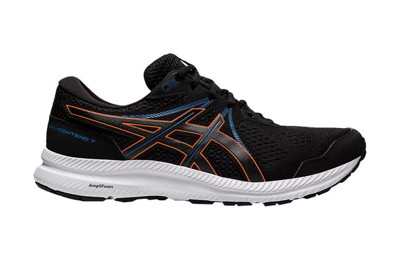 NNEKG Mens Gel Contend 7 Running Shoe (Black Marigold Orange Size 12.5 US)
