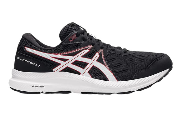 NNEKG Mens Gel Contend 7 Running Shoe (Black Electric Red Size 8 US)