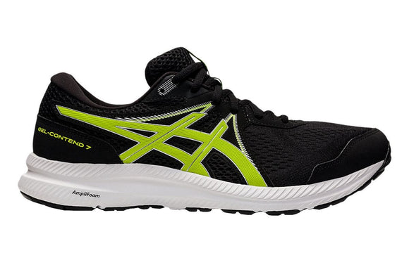 NNEKG Mens Gel Contend 7 Running Shoes (Black Pure Silver Size 8H)