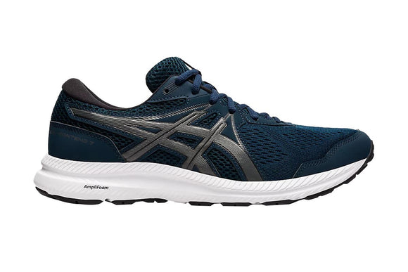 NNEKG Mens Gel Contend 7 Running Shoe (French Blue Gunmetal Size 12.5 US)