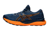 NNEKG Mens Gel Nimbus 24 Running Shoes (French Blue Shocking Orange Size 9H)