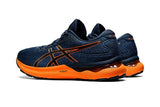 NNEKG Mens Gel Nimbus 24 Running Shoes (French Blue Shocking Orange Size 9H)