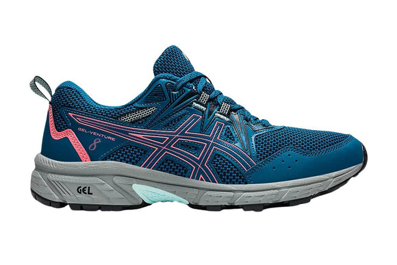 NNEKG Womens Gel Venture 8 Running Shoe (Deep Sea Teal Blazing Coral Size 6.5 US)