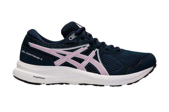 NNEKG Womens Gel Contend 7 Running Shoes (French Blue Barely Rose Size 8H)