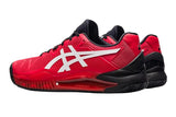 NNEKG Mens Gel Resolution 8 Clay Tennis Shoes (Electric Red White Size 8 US)