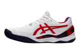 NNEKG Mens Gel Resolution 8 Clay Novak Pack Tennis Shoes (White Classic Red Size 8 US)