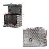 NNEDSZ 62x40x50cm Aluminium Tool box Ute Generator Toolbox Truck Trailer Canopy