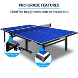 NNEMB Table Tennis Table-with 4 Player Ping Pong Paddle and Pingpong Ball Pack