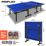 NNEMB Premium Table Tennis Table-with 4 Player Ping Pong Paddle and Pingpong Ball Pack