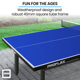 NNEMB Premium Outdoor Table Tennis Table-with 4 Player Ping Pong Paddle and Pingpong Ball Pack