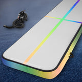 NNEDSZ 4M Air Track Gymnastics Tumbling Exercise Mat Inflatable Mats 20CM Thick + Pump