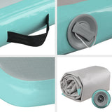 NNEDSZ  5X1M Inflatable Air Track Mat Tumbling Floor Home Gymnastics Green