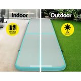 NNEDSZ  5X1M Inflatable Air Track Mat Tumbling Floor Home Gymnastics Green