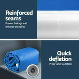 NNEDSZ 6X1M Inflatable Air Track Mat 20CM Thick with Pump Tumbling Gymnastics Blue