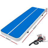 NNEDSZ 6X2M Inflatable Air Track Mat 20CM Thick with Pump Tumbling Gymnastics Blue