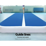 NNEDSZ 6X2M Inflatable Air Track Mat 20CM Thick with Pump Tumbling Gymnastics Blue