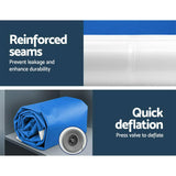 NNEDSZ 6X2M Inflatable Air Track Mat 20CM Thick with Pump Tumbling Gymnastics Blue