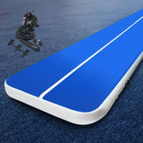 NNEDSZ 6X2M Inflatable Air Track Mat 20CM Thick with Pump Tumbling Gymnastics Blue