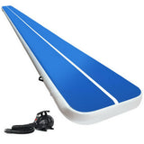 NNEDSZ 8X1M Inflatable Air Track Mat 20CM Thick with Pump Tumbling Gymnastics Blue