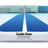 NNEDSZ 8X1M Inflatable Air Track Mat 20CM Thick with Pump Tumbling Gymnastics Blue