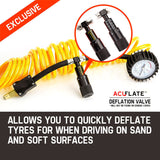 NNEMB Portable Air Compressor 150PSI 12V Automatic Tyre Inflator/Deflator-Platinum Nano Series