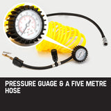 NNEMB Portable Air Compressor 100PSI 12V 300L Automatic Tyre Inflator/Deflator-OTB700