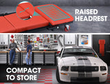 NNEMB 2in1 Mechanics Folding Creeper Stool for Home Garage-Red