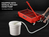NNEMB 76L Low Profile Mobile Waste Oil Drainer-with Hand Discharge Pump-for Trucks-Workshop