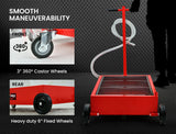 NNEMB 76L Low Profile Mobile Waste Oil Drainer-with Hand Discharge Pump-for Trucks-Workshop