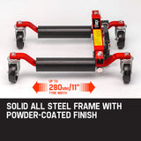 NNEMB 4x 12 Vehicle Positioning Jacks-Wheel Dollies Car Go Dolly Jack Skates