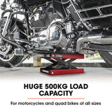 NNEMB 500kg Motorcycle Scissor Jack Lift Stand for Motorbike Quad Bike