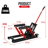 NNEMB 680KG Hydraulic Motorcycle Motorbike Lift Jack Motorcycle ATV Stand Hoist
