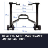 NNEMB Rear Motorcycle Stand Heavy-Duty Motorbike Lift Paddock Carrier Bike Fork