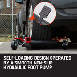 NNEMB Vehicle Positioning Jacks Hydraulic-2 x 12 Wheel Dolly Car Go Jack Pair