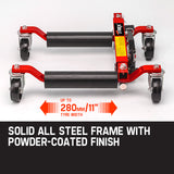 NNEMB Vehicle Positioning Jacks Hydraulic-2 x 12 Wheel Dolly Car Go Jack Pair