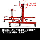 NNEMB Car Rotisserie Hydraulic Auto Body Frame Truck Boat Repair Restoration