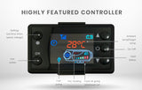 NNEMB 12V 5kW All-In-One Diesel Air Heater for Caravan Camper Trailer Van Motorhome RV-Black