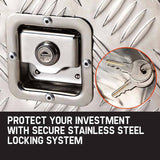 NNEMB Pair of Under Tray Ute Tool Boxes Aluminium Vehicle Box Body Toolbox