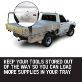 NNEMB Pair of Under Tray Ute Tool Boxes Aluminium Vehicle Box Body Toolbox