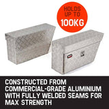 NNEMB Pair of Under Tray Ute Tool Boxes Aluminium Vehicle Box Body Toolbox