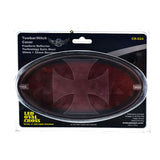 NNEMB Novelty Tow-bar / Trailer Hitch Cover-Red Oval Brakelight Iron Cross