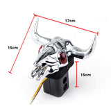 NNEMB Novelty Tow-bar / Trailer Hitch Cover-Chrome Plated Bull Skull