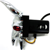 NNEMB Novelty Tow-bar / Trailer Hitch Cover-Chrome Plated Bull Skull