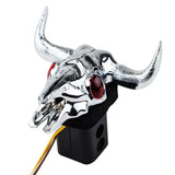 NNEMB Novelty Tow-bar / Trailer Hitch Cover-Chrome Plated Bull Skull