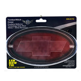 NNEMB Novelty Tow-bar / Trailer Hitch Cover-Red Oval Brake Light Chevvy logo