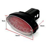 NNEMB Novelty Tow-bar / Trailer Hitch Cover-Red Oval Ford logo Brake light