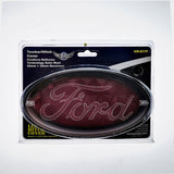 NNEMB Novelty Tow-bar / Trailer Hitch Cover-Red Oval Ford logo Brake light