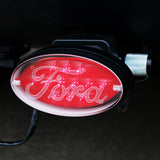 NNEMB Novelty Tow-bar / Trailer Hitch Cover-Red Oval Ford logo Brake light